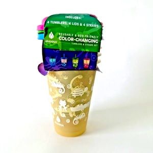 Manna Color Changing Tumblers & Straws Set 4-Pack